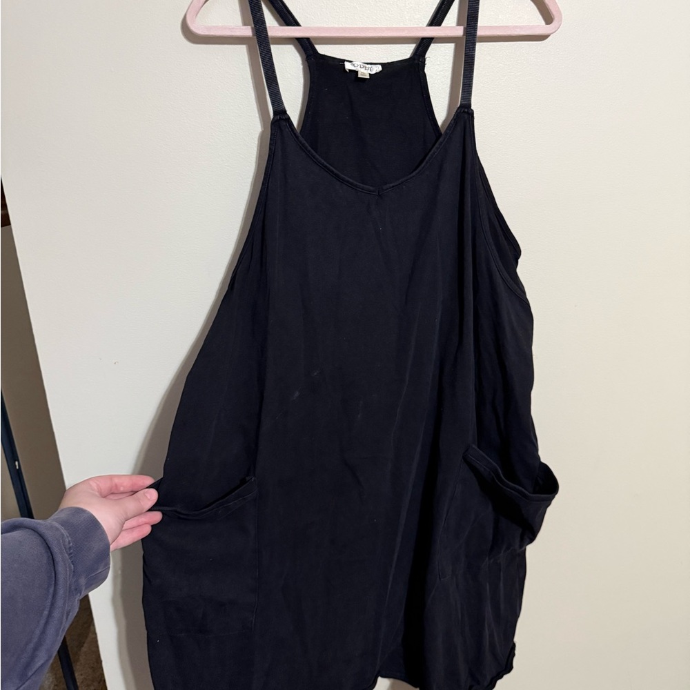 ODDY Black Women's Tunic with Pockets